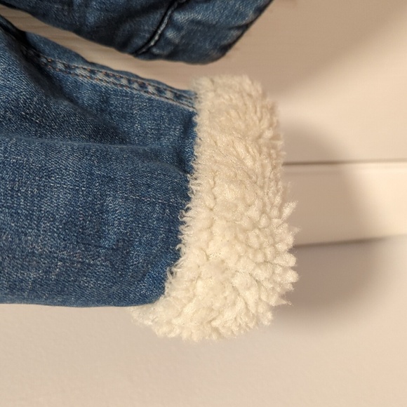 EUC J. Crew Mercantile Sherpa Lined Denim Jean Jacket Size Large - Picture 5 of 8